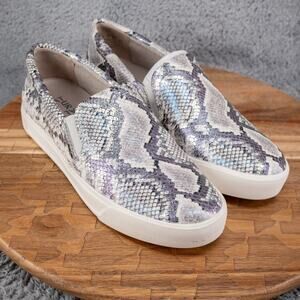 NATURALIZER Women's 9.5 Mermaid Snake Leather Aileen Round-Toe Slip-On Sneakers